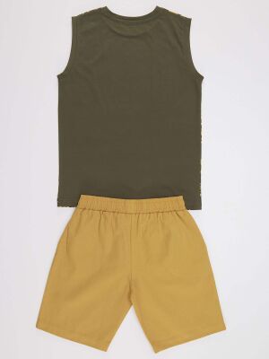 Safari Boy T-shirt&gabardine Shorts Set - 4