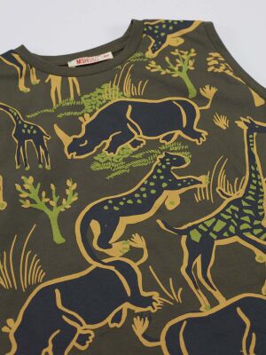 Safari Boy T-shirt&gabardine Shorts Set - 5