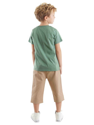 Safari Boy T-shirt&Twill Capri Pants Set - 2