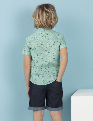 Sailor Turqoise Boy Shirt - 2