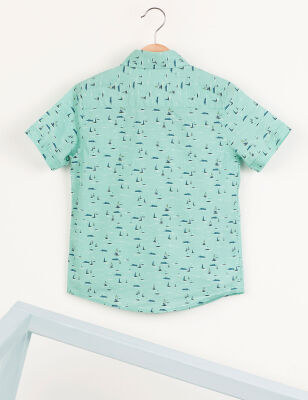 Sailor Turqoise Boy Shirt - 4