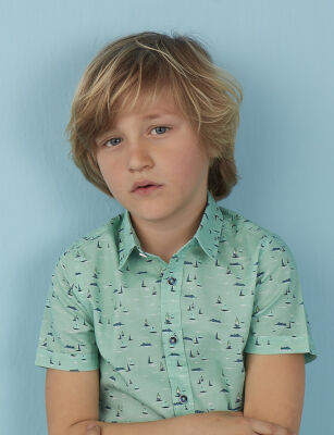 Sailor Turqoise Boy Shirt - 5