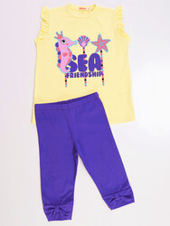 Sea Friends Girl T-shirt&Leggings Set - Thumbnail