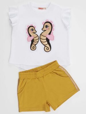 Sea Horses Girl Crop-top&Shorts Set - 3