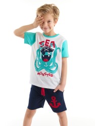 Sea Monster Boy T-shirt&Shorts Set - 1