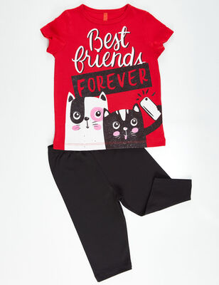 Selfie Forever Girl Leggings T-shirt Set