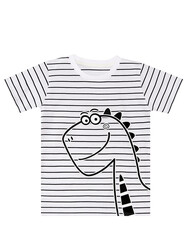Sevimli Dino Erkek Çocuk T-shirt Kapri Şort Takım - Thumbnail