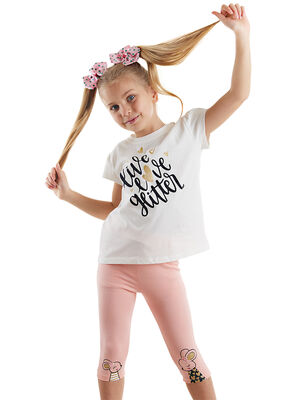Sevimli Fareler Kız Çocuk T-shirt Tayt Takım