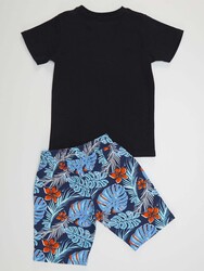 Shark Attack Boy T-shirt&Shorts Set - Thumbnail