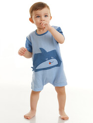 Shark Baby Boy Gauze Romper - 1