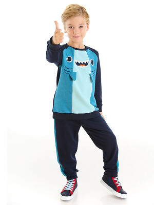 Shark Boy Navy Blue Tracksuit - 1