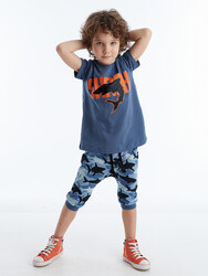 Shark Camo Boy Capri T-shirt Set - Thumbnail