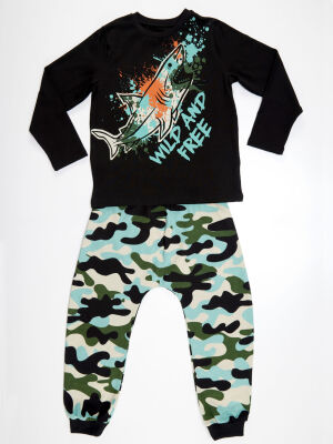 Shark Camo Boy T-shirt&Harem Pants Set - 3