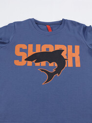 Shark Camo Erkek Çocuk T-shirt Kapri Şort Takım - Thumbnail