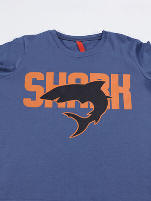 Shark Camo Erkek Çocuk T-shirt Kapri Şort Takım