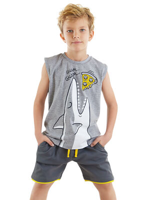 Shark Grey Boy T-shirt&Shorts Set - 1