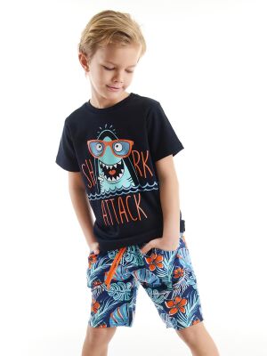 Shark Hawaii Erkek Çocuk T-shirt Şort Takım - 1