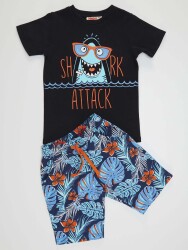 Shark Hawaii Erkek Çocuk T-shirt Şort Takım - 3