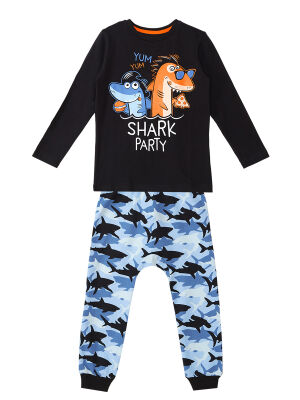 Shark Party Erkek Çocuk T-shirt Pantolon Takım - 3