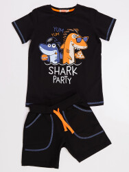 Shark Party Erkek Çocuk T-shirt Şort Takım - 3