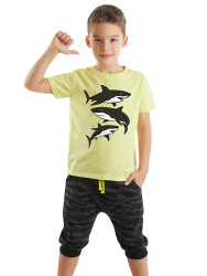 Sharks Boy T-shirt&Capri Pants Set - 1