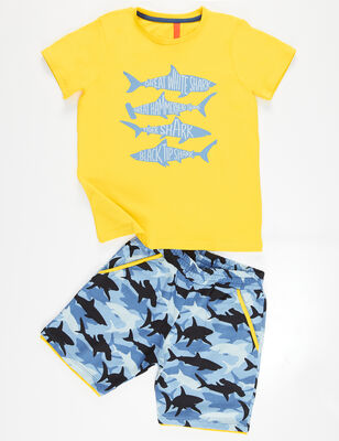 Sharks Erkek Çocuk T-shirt Şort Takım