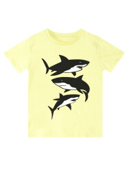 Sharks Erkek Çocuk Yazlık T-shirt Kapri Şort Takım - 5