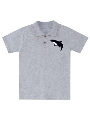 Shark Erkek Çocuk Yazlık Polo Yaka T-shirt Gabardin Şort Takım - 5