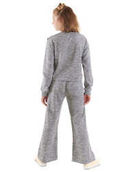 Shinny Hearts Girl Grey Tracksuit - 2