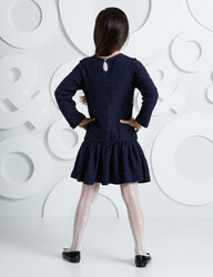 Shinny Star Navy Girl Knit Dress - 2