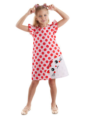 Shiny Cat Girl Poplin Dress - 1