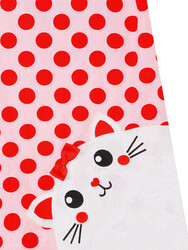 Shiny Cat Girl Poplin Dress - Thumbnail