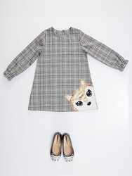 Shiny Fox Plaid Dress - 3