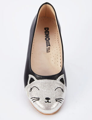 Silver Cat Ballet Flats - 2