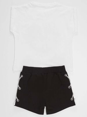 Silver Swans Girl Crop-top&Shorts Set