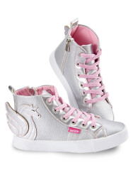 Silver Unicorn Girl High Top Sneakers - 2