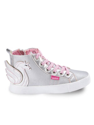 Silver Unicorn Girl High Top Sneakers - 4