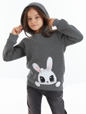 Şirin Tavşan Kız Çocuk Sweatshirt - 1