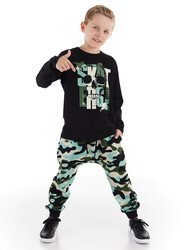 Skate Camo Boy T-shirt&Pants Set - Thumbnail