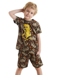 Skater Dino Boy T-shirt&Shorts Set - 1