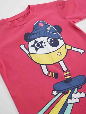 Skater Panda Girl T-shirt&Leggings set