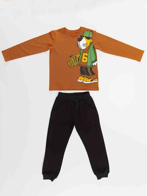 Skater Tiger Boy T-shirt&Pants Set