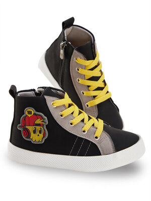 Skull Boy Black Sneakers - 1