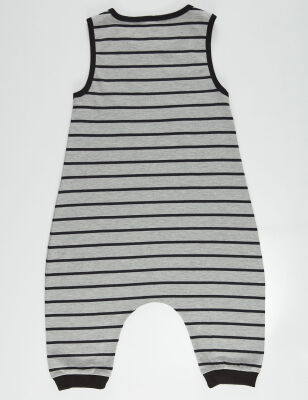 Skull Striped Boy Overall - 4