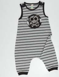 Skull Striped Boy Overall - 5