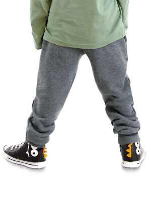 Slim Fit Unisex Grey Joggers - 3