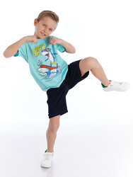 Sörf Erkek Çocuk T-shirt Gabardin Şort Takım - Thumbnail