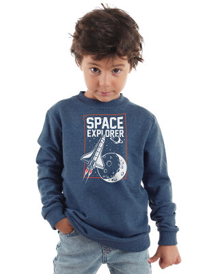 Space Boy Navy Blue Sweatshirt - 1