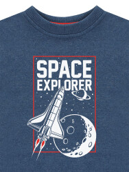 Space Boy Navy Blue Sweatshirt - 5