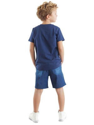 Space Explorer Boy T-shirt&Denim Shorts Set - 2